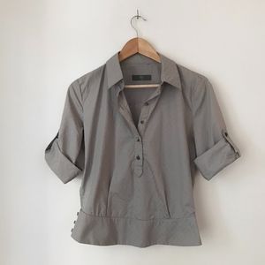 Alexander McQueen gray button shirt